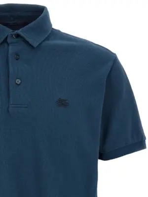 'Pegaso' polo shirt Man ETRO Blue