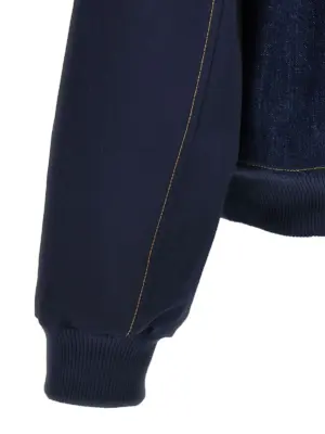 'The Echo Denim Varsity' jacket 100% cotton WALES BONNER Blue