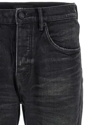 'P005 Double Dip Coated' jeans Man PURPLE Black