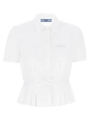 Pleated shirt PRADA White