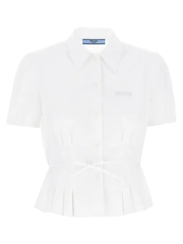 Pleated shirt PRADA White