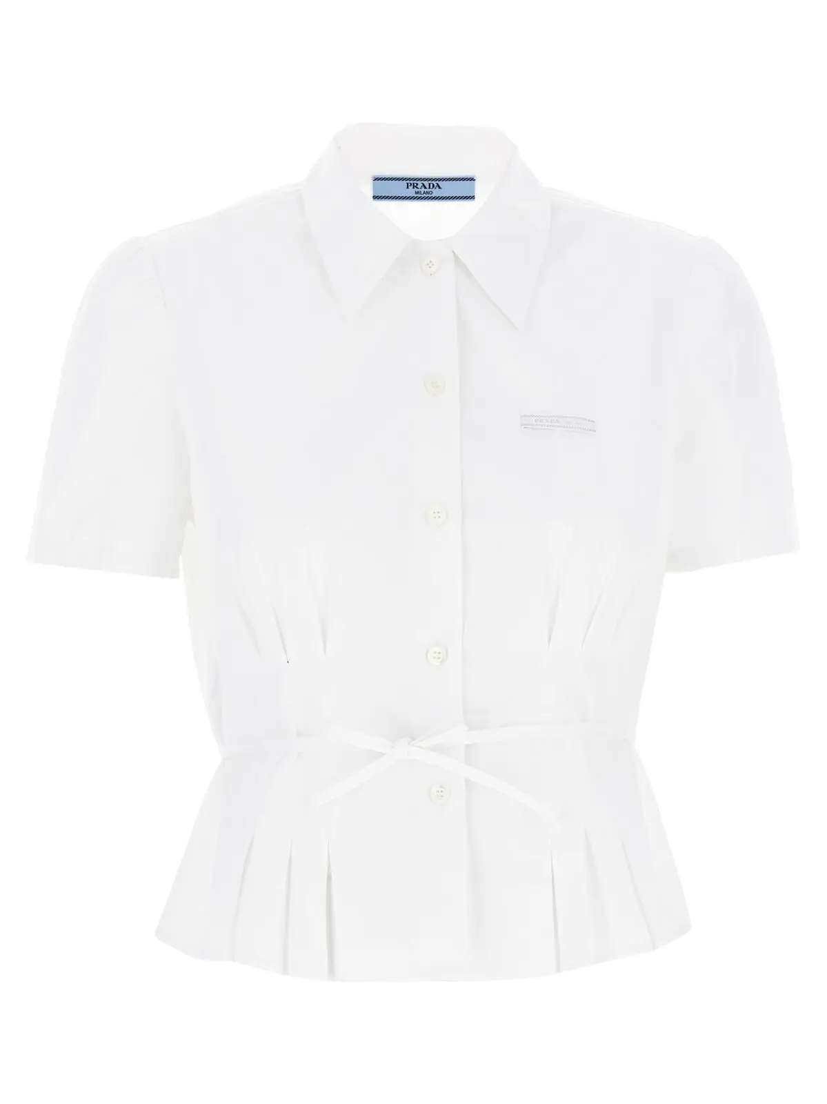 Сорочка Prada Pleated Біла 1 Pleated shirt PRADA White