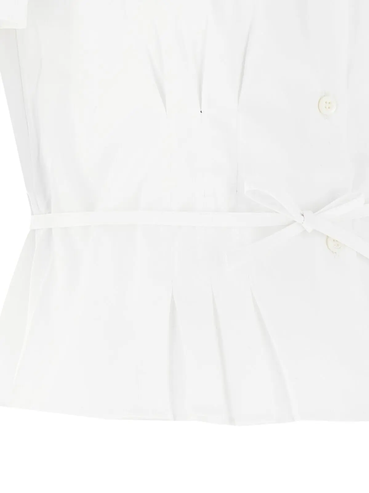 Сорочка Prada Pleated Біла 4 Pleated shirt 100% cotton PRADA White