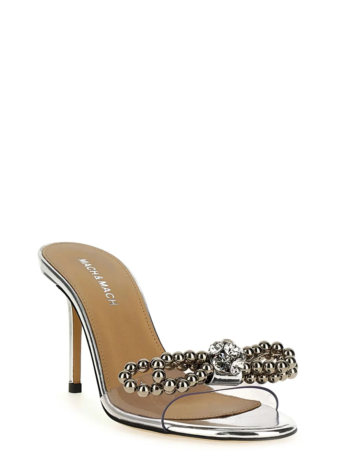 Босоніжки Mach Mach Stud bow Срібні 2 'Stud bow' sandals R25S093585X02B32TRANSPARENTSILVER MACH & MACH Silver