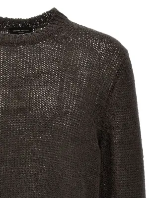 Mesh sweater Man ROBERTO COLLINA Brown