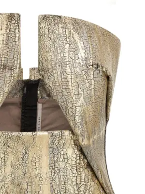 'Woven Prong' top Woman RICK OWENS Gold