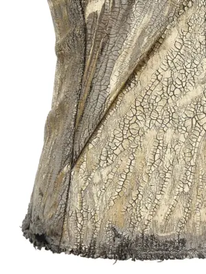 'Woven Prong' top 91% cotton 6% elastane 3% ru RICK OWENS Gold