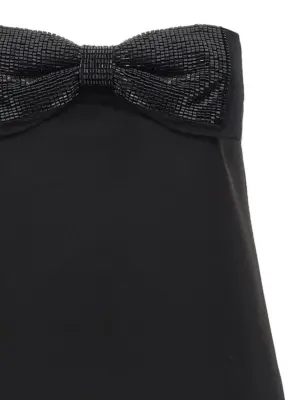 'Black Crepe Bandeau Mini' dress Woman SELF PORTRAIT Black