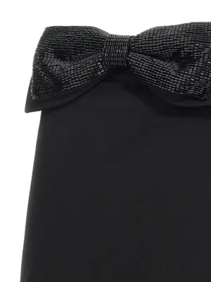 'Black Crepe Bandeau Mini' dress 100% polyester SELF PORTRAIT Black