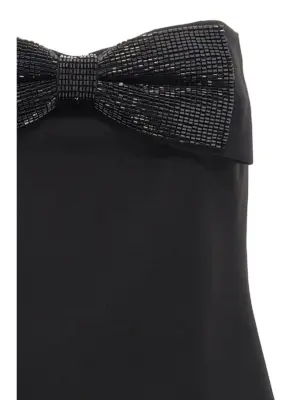 'Black Crepe Bandeau' top Woman SELF PORTRAIT Black