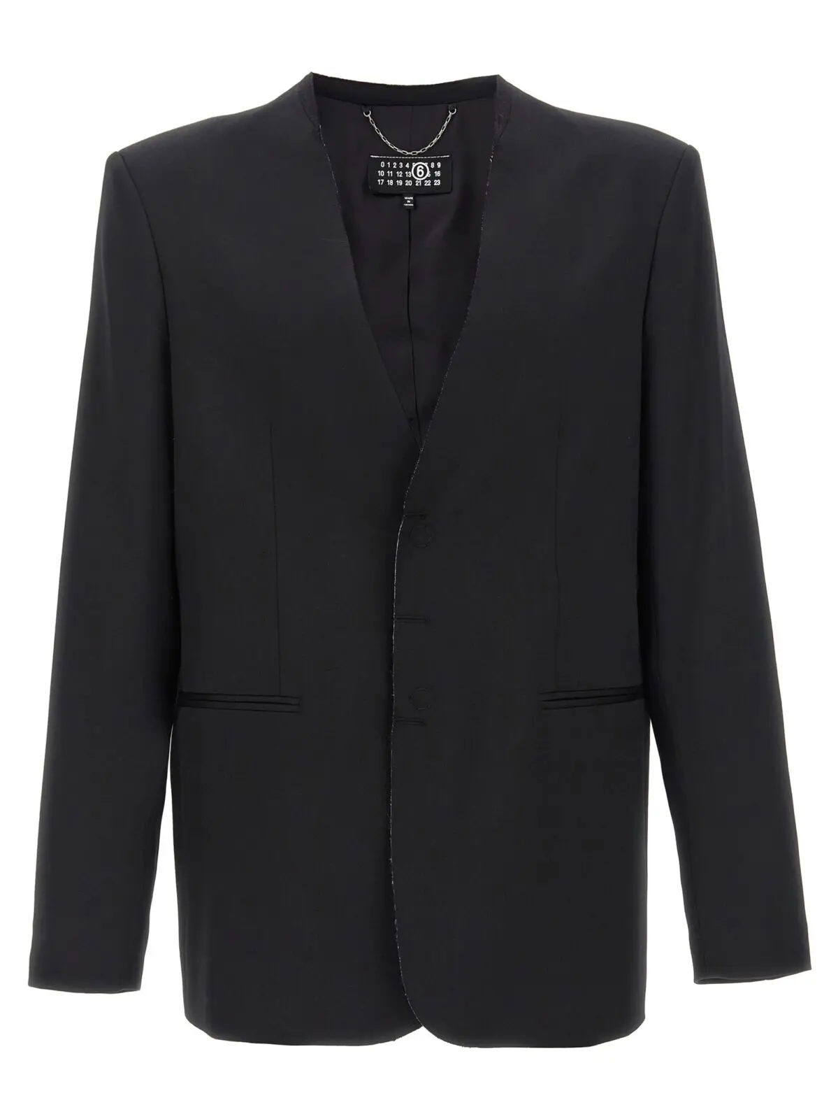 Піджак Mm6 Maison Margiela Single-breasted Чорний 1 Single-breasted blazer MM6 MAISON MARGIELA Black