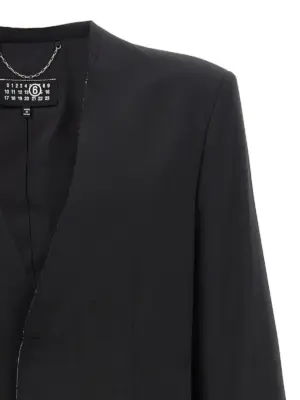 Single-breasted blazer Man MM6 MAISON MARGIELA Black