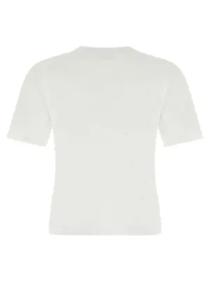 Heart embroidery T-shirt T4150151 GANNI White