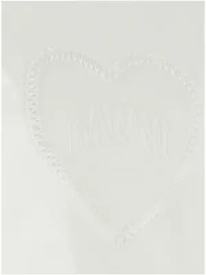 Heart embroidery T-shirt 100% organic cotton GANNI White