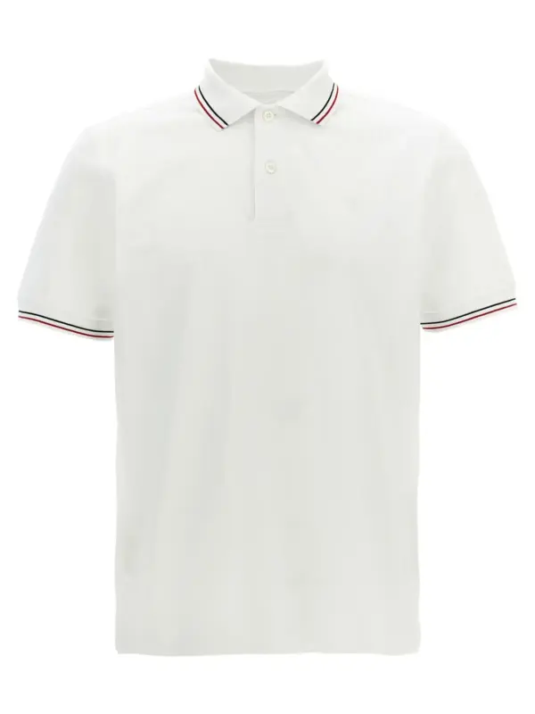 Piqué polo shirt PRADA White