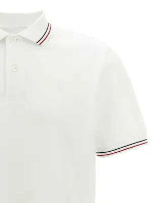 Piqué polo shirt Man PRADA White