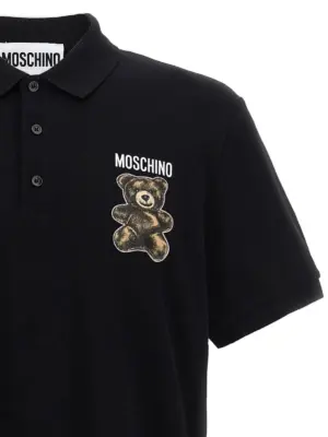 'Teddy' polo shirt Man MOSCHINO Black