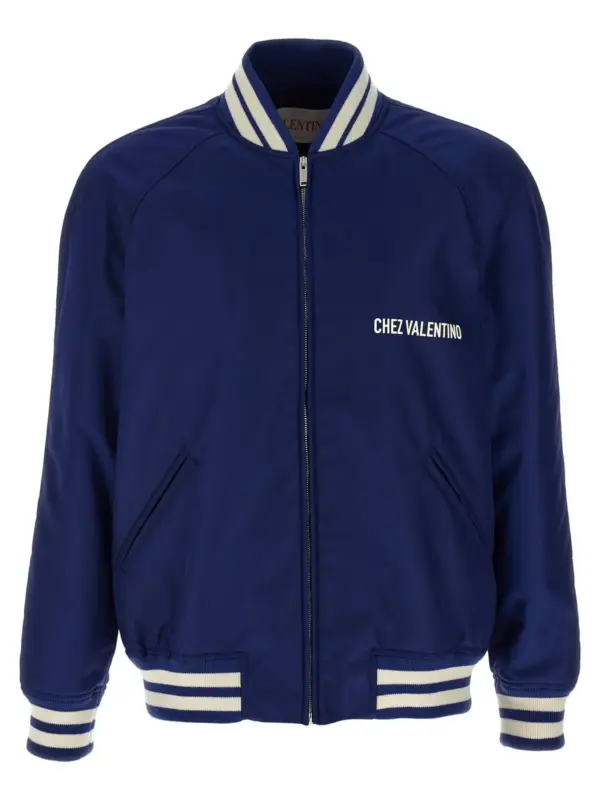 Valentino Garavani 'Chez Valentino' bomber jacket VALENTINO GARAVANI Blue