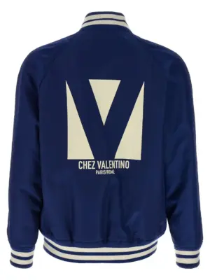 Valentino Garavani 'Chez Valentino' bomber jacket V3CIM225CMG88 VALENTINO GARAVANI Blue