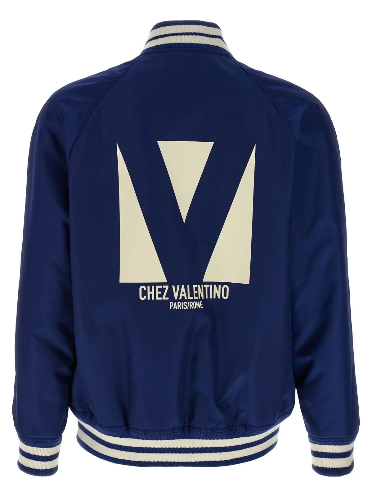 Куртка-бомбер Valentino Garavani Chez Valentino Синя 2 Valentino Garavani 'Chez Valentino' bomber jacket V3CIM225CMG88 VALENTINO GARAVANI Blue