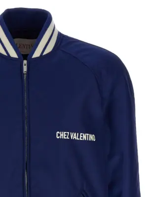 Valentino Garavani 'Chez Valentino' bomber jacket Man VALENTINO GARAVANI Blue