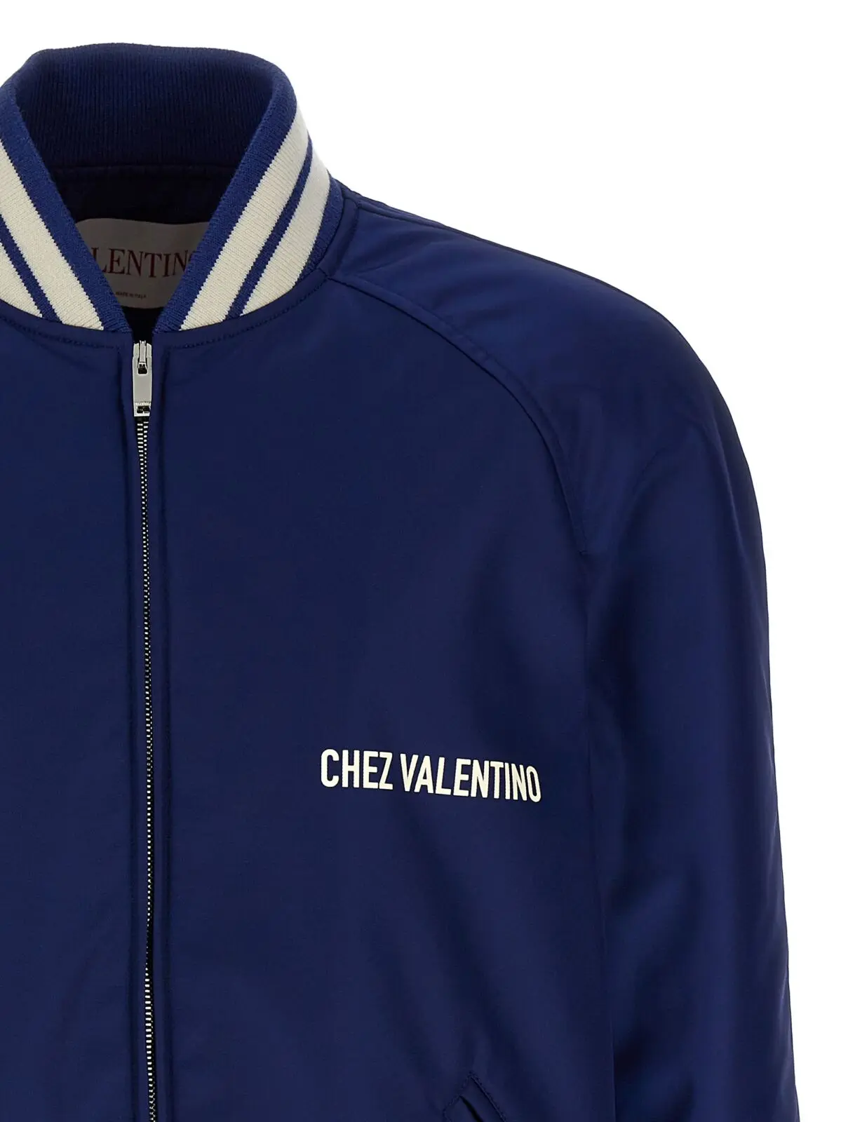 Куртка-бомбер Valentino Garavani Chez Valentino Синя 3 Valentino Garavani 'Chez Valentino' bomber jacket Man VALENTINO GARAVANI Blue