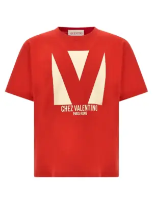 Valentino Garavani 'Chez Valentino' T-shirt VALENTINO GARAVANI Red