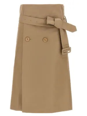 'Deconstructed Trenchcoat' skirt VETEMENTS Beige