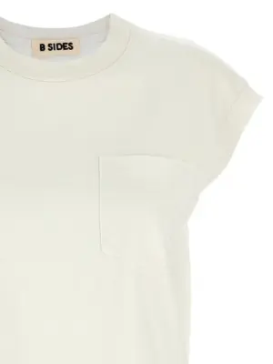 'Pocket' top Woman B SIDES White