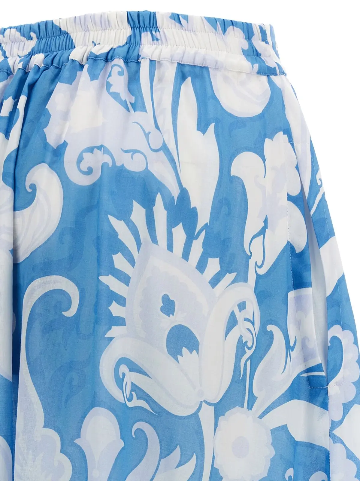 Спідниця Etro Floral Блакитна 4 Floral skirt 100% cotton ETRO Light Blue