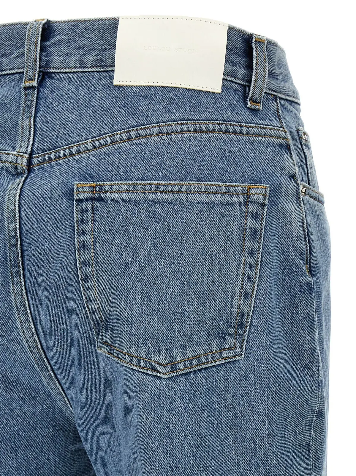 Джинси Loulou Studio Wular Блакитні 4 'Wular' jeans 100% organic cotton LOULOU DE SAISON Light Blue