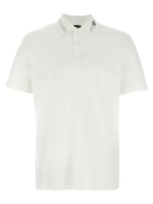 'Medusa embroidery' polo shirt VERSACE White