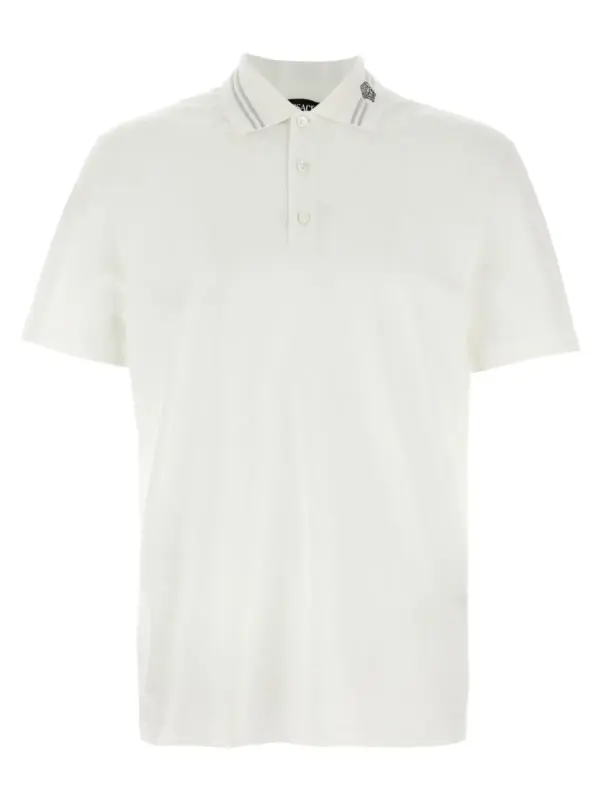 'Medusa embroidery' polo shirt VERSACE White