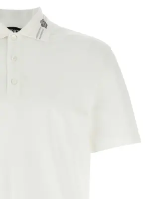 'Medusa embroidery' polo shirt Man VERSACE White