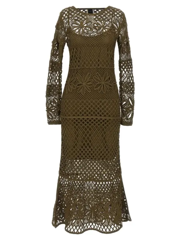 Crochet dress PINKO Green