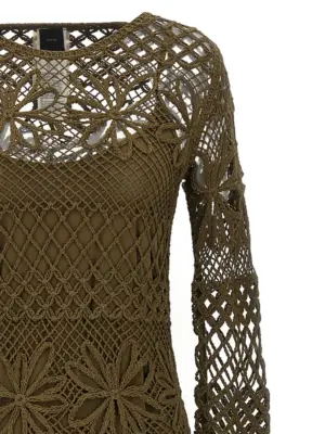 Crochet dress Woman PINKO Green