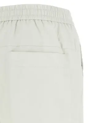 Leather-effect bermuda shorts 70% viscose 14% polyester 10% cotton 6% metal NUDE White