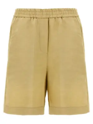 Linen bermuda shorts NUDE Beige