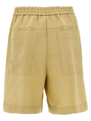 Linen bermuda shorts 1103E25210243 NUDE Beige