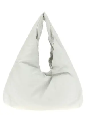 'Knit Hobo' shoulder bag NUDE White