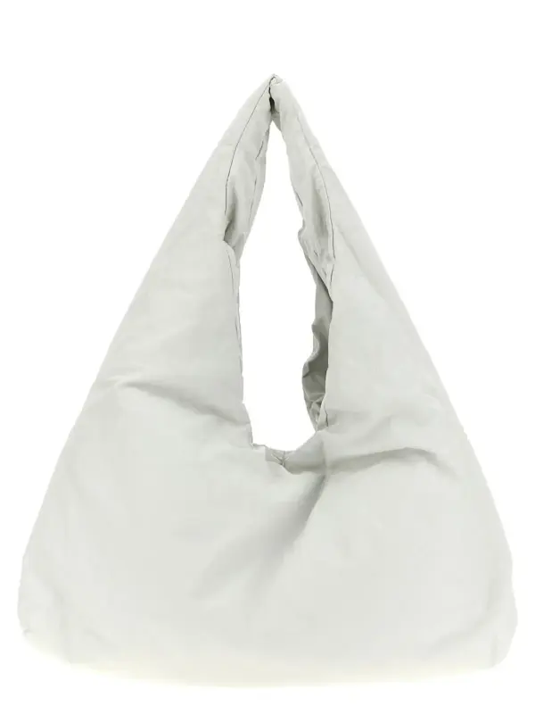 'Knit Hobo' shoulder bag NUDE White