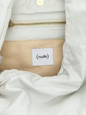 'Knit Hobo' shoulder bag 70% viscose 14% polyester 10% cotton 6% metal NUDE White