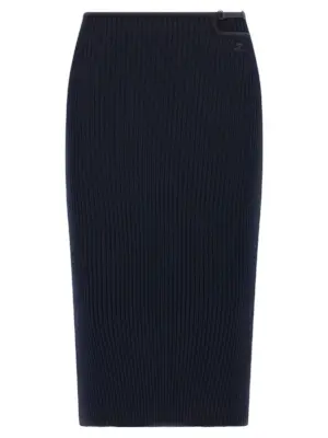 'Loop Rib knit' skirt COURREGES Blue