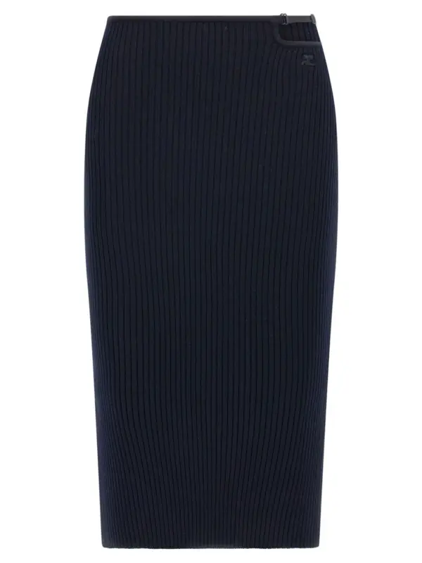 'Loop Rib knit' skirt COURREGES Blue