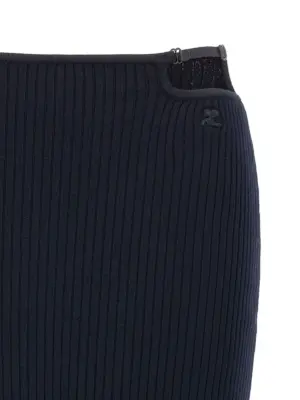 'Loop Rib knit' skirt Woman COURREGES Blue