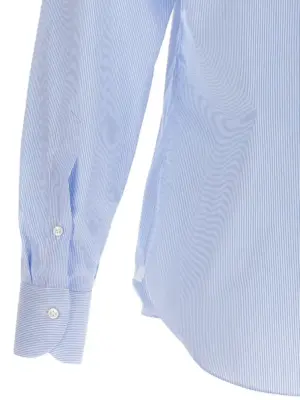 'Spaccanapoli' shirt 100% cotton BORRIELLO Light Blue
