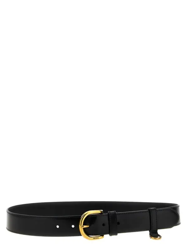 Leather belt PRADA Black