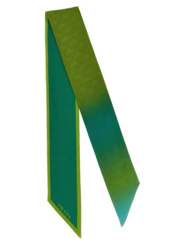 Silk scarf PRADA Green