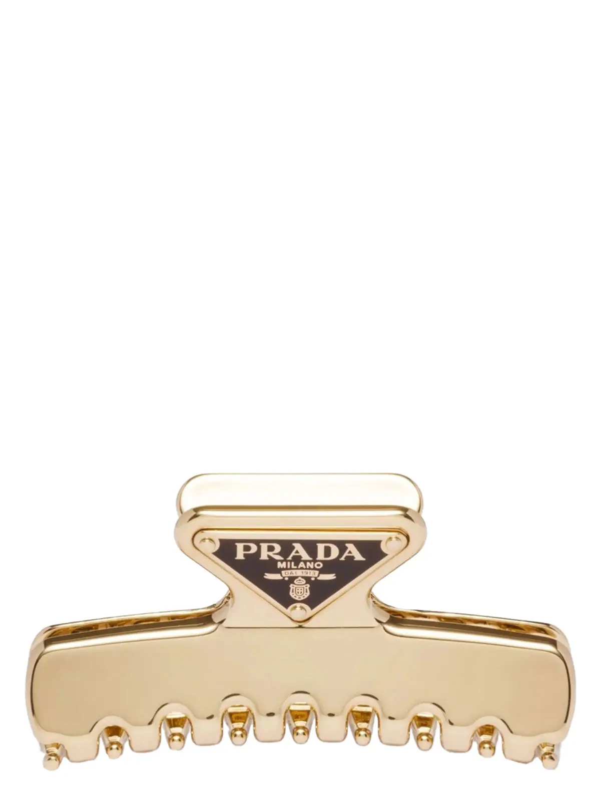 Заколка для волосся Prada Triangle logo Золота 1 Triangle logo hair clip PRADA Gold