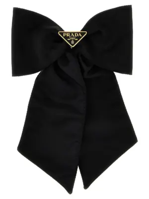 Re-Nylon hair clip PRADA Black